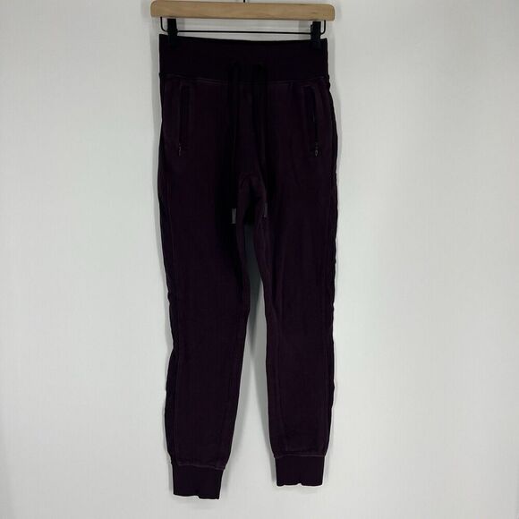Lululemon Pants Size 2 Womens Maroon Ready to Rulu High Rise Crop Jogger Yoga - Picture 1 of 7
